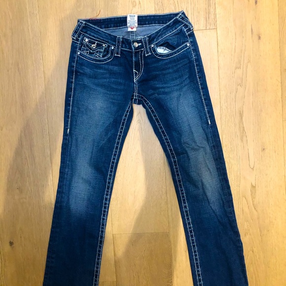 Size 27 vintage rhinestone true religion jeans. - Picture 1 of 4
